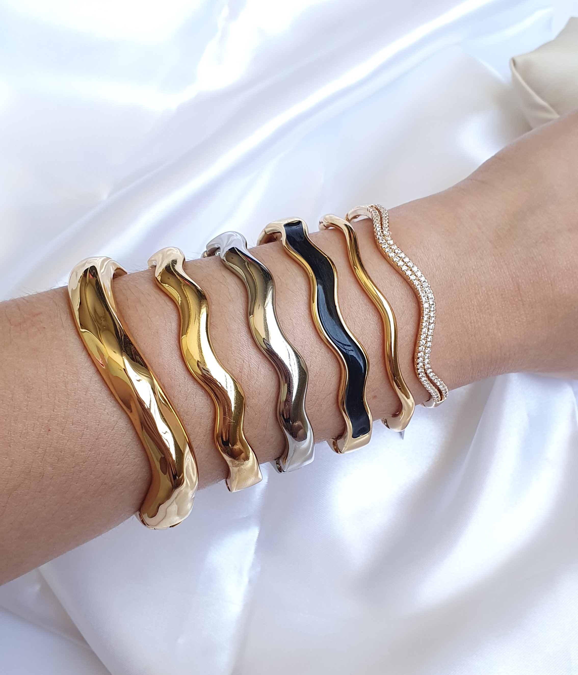 Bracelete Ondulado Grosso