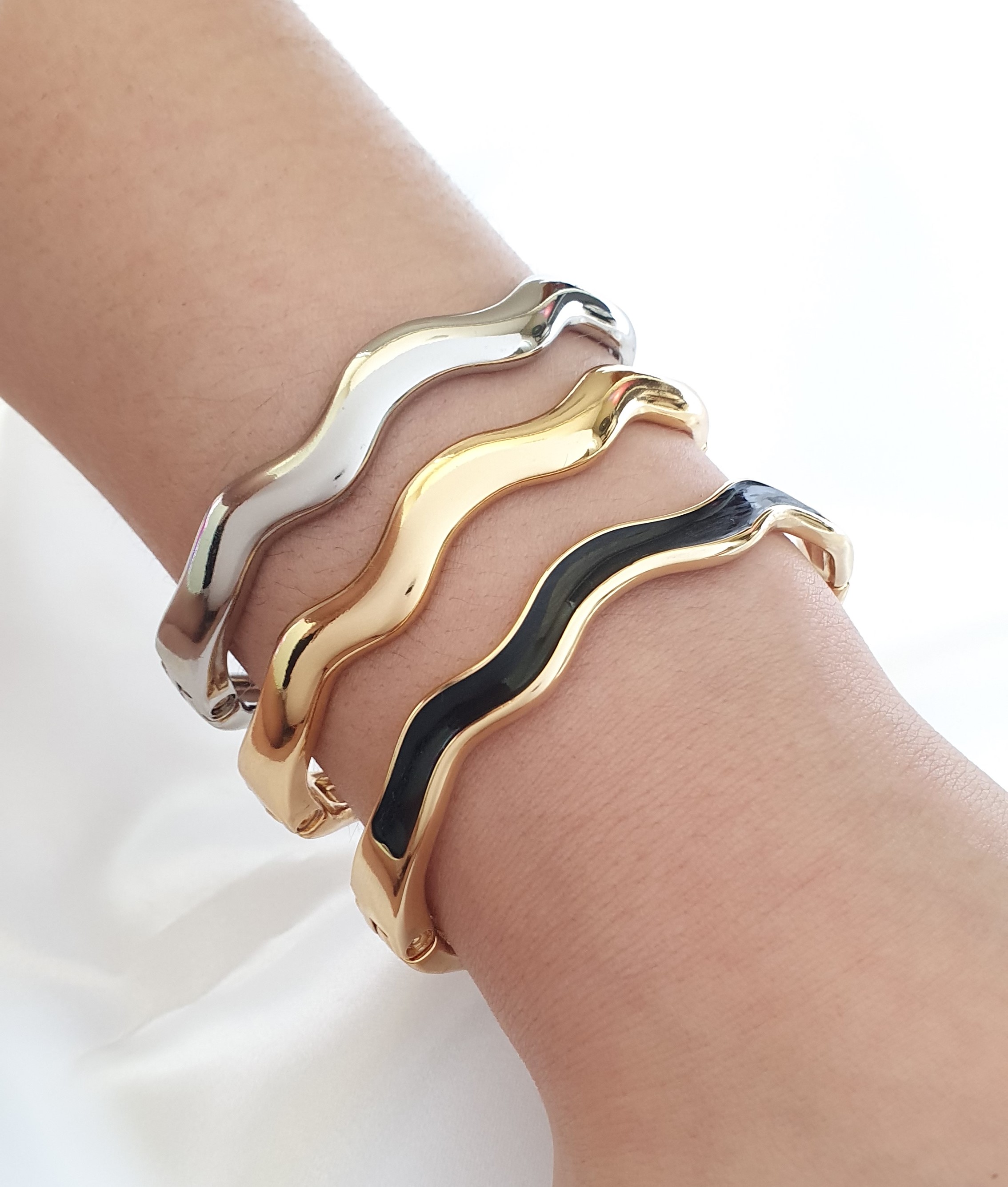 Bracelete Ondulado Grosso