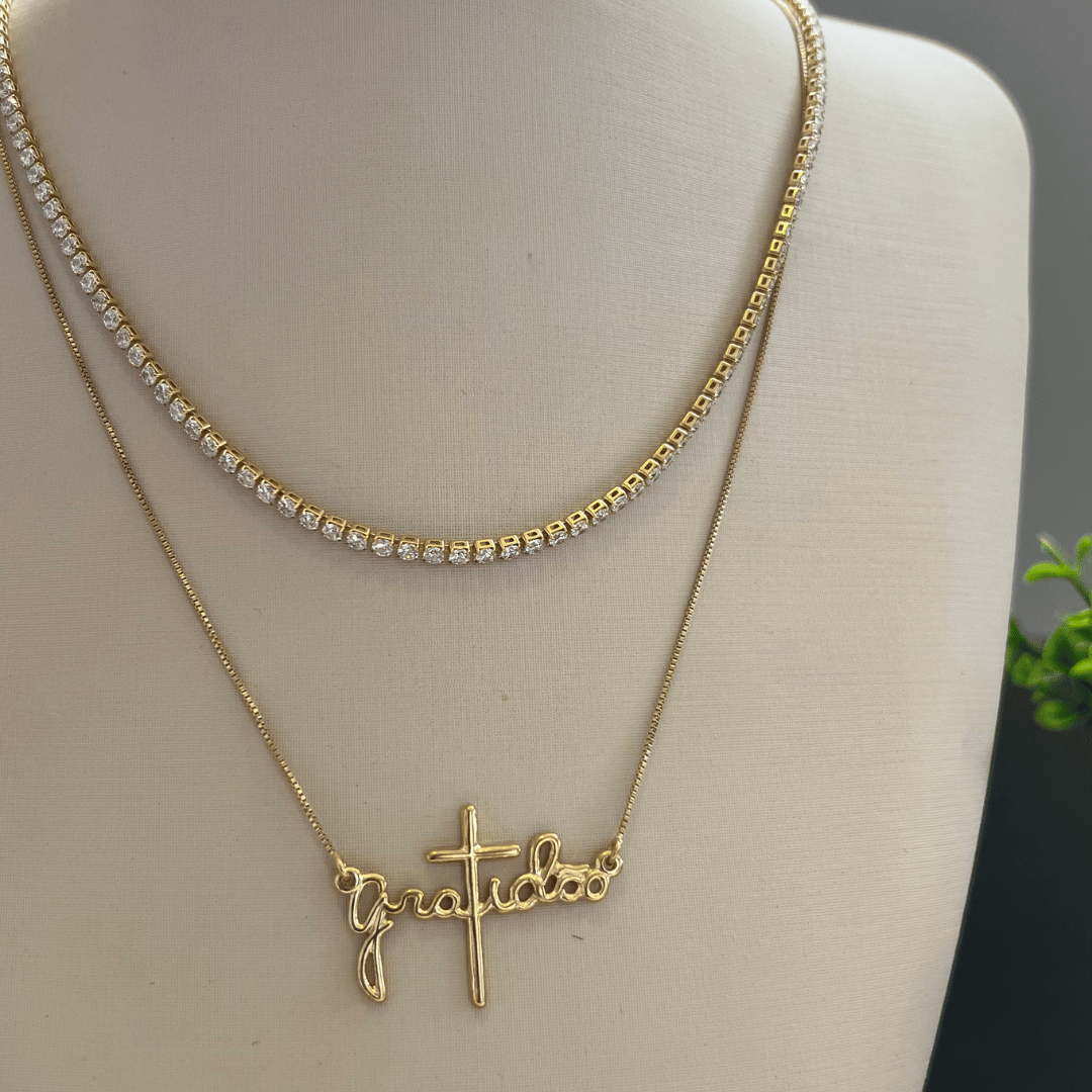 Colar Veneziana Gratidão