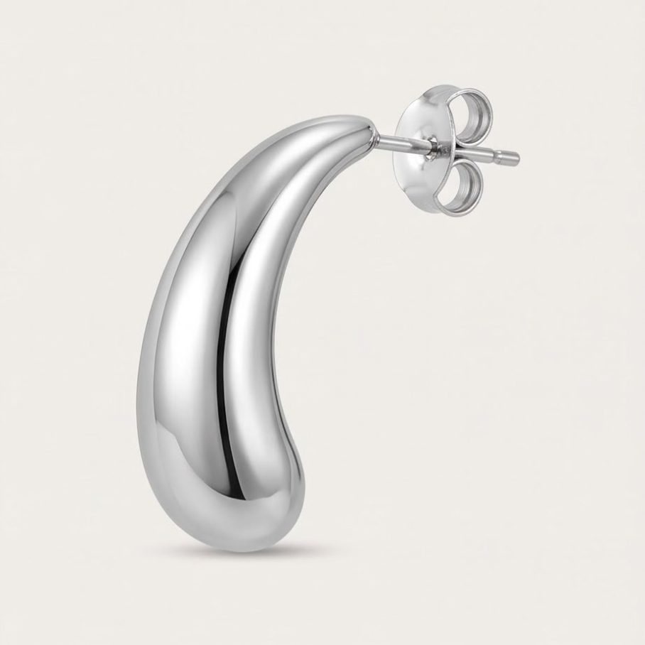Brinco Meia Argola Gota