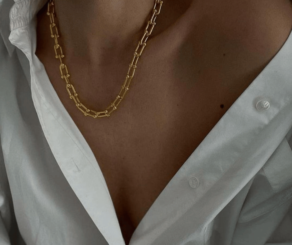 Choker cartier cadeado - Aço com banho de Ouro