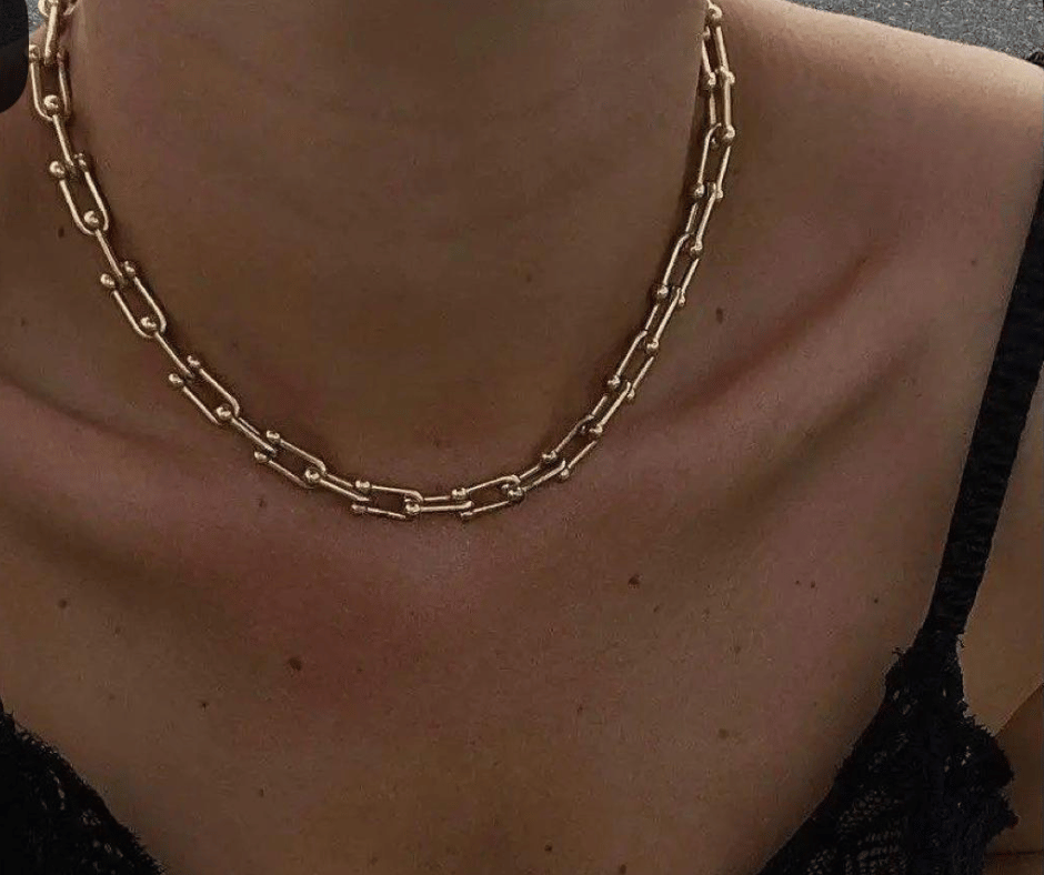 Choker cartier cadeado - Aço com banho de Ouro