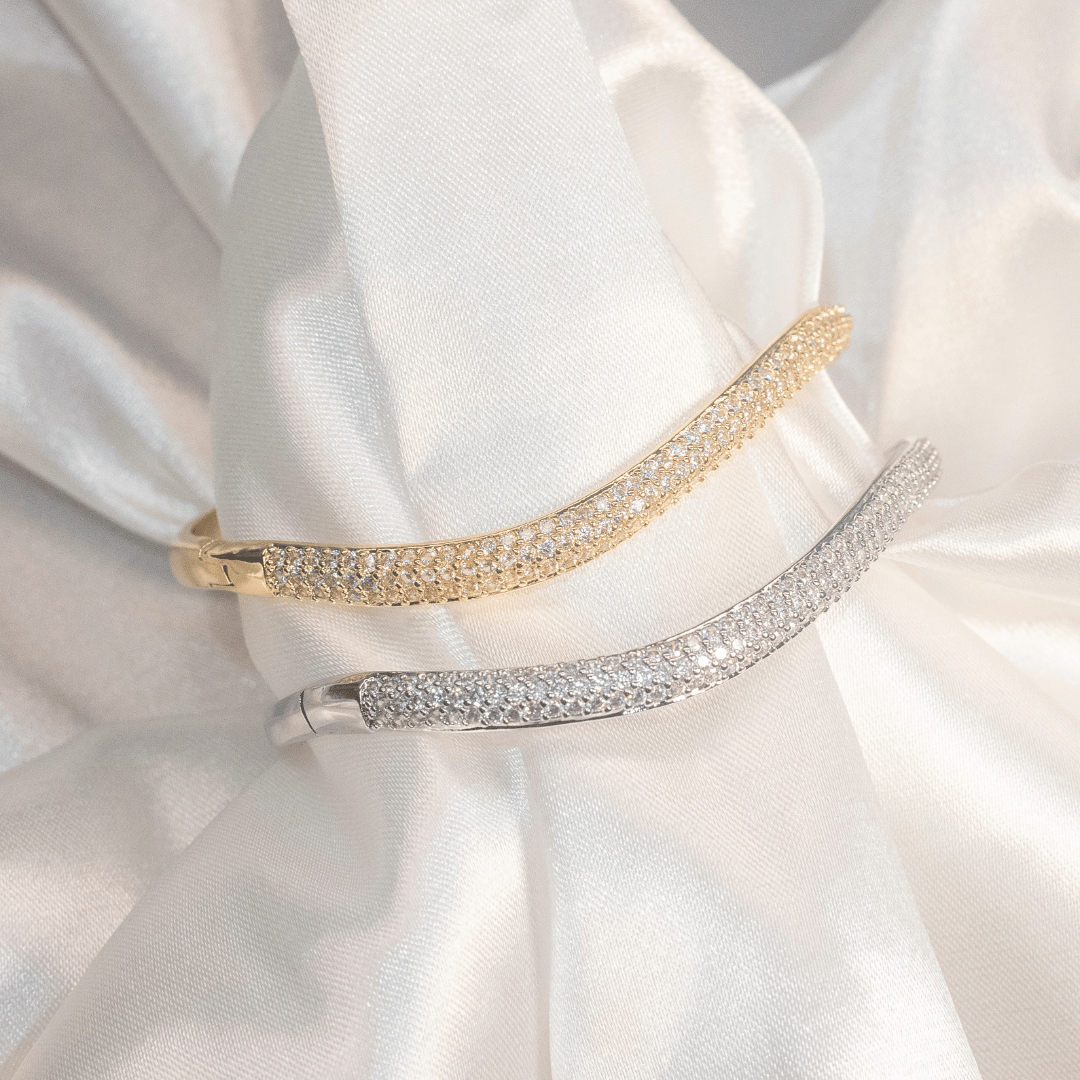 Bracelete Ondulado Cravejado