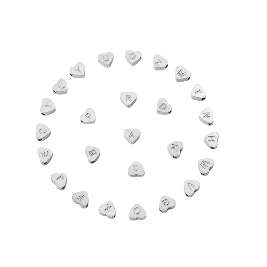 Colar com Coração e Letra A