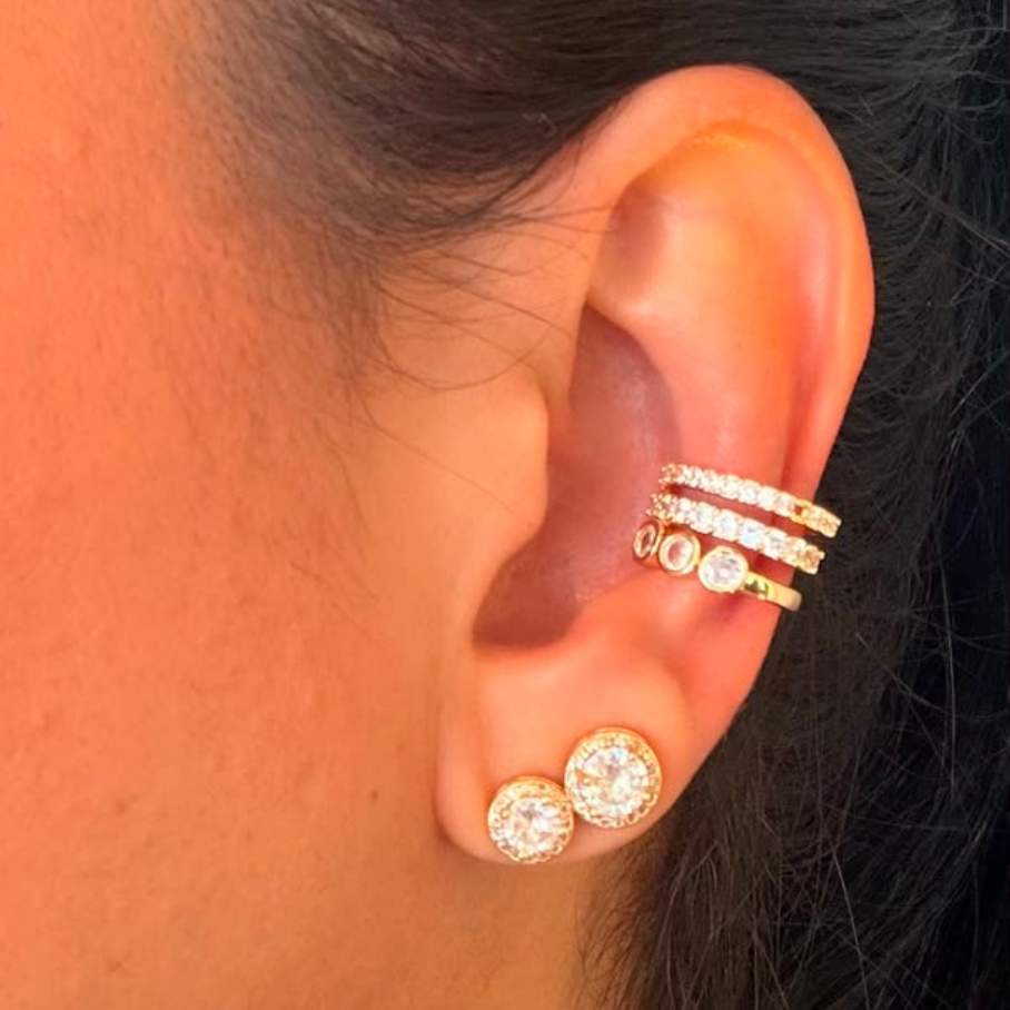 Piercing Fake 03aros cravejados