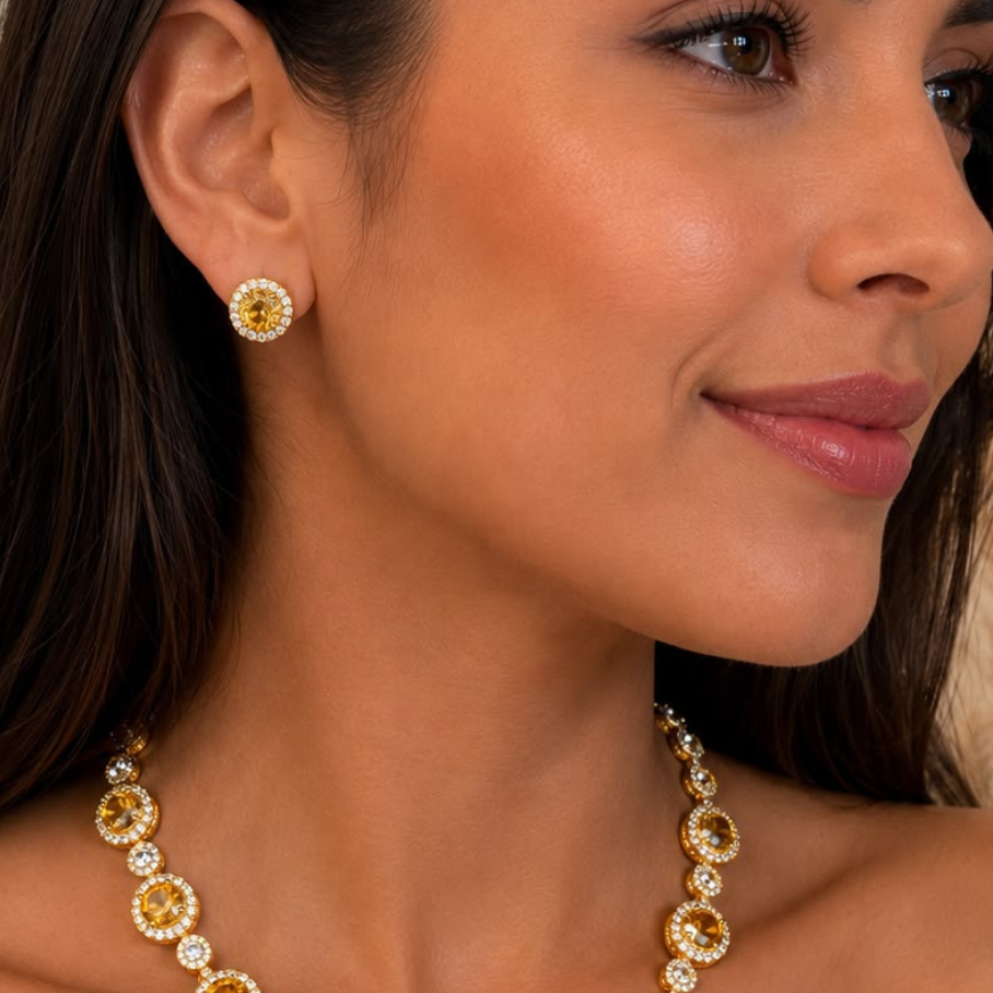 Conjunto Riviera Ponto de Luz Citrino