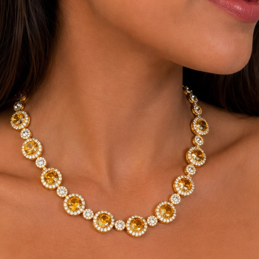 Conjunto Riviera Ponto de Luz Citrino