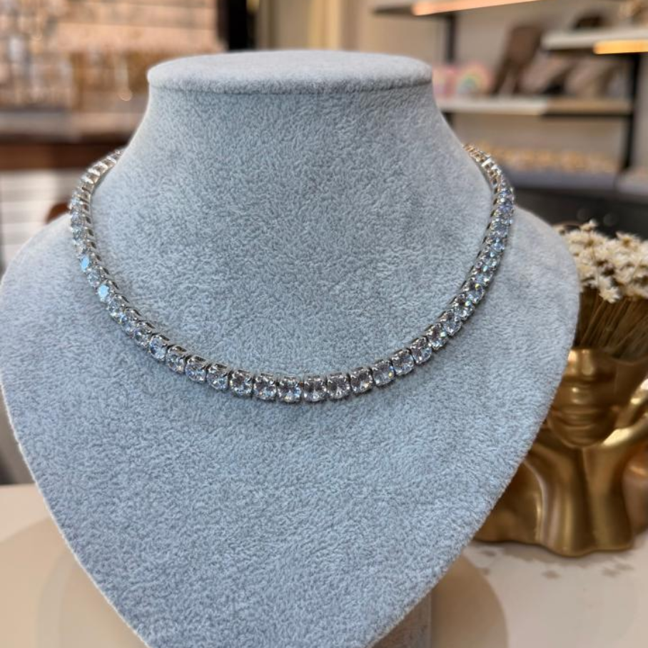 Riviera 6mm 40/45cm de comprimento - Banho de Ouro