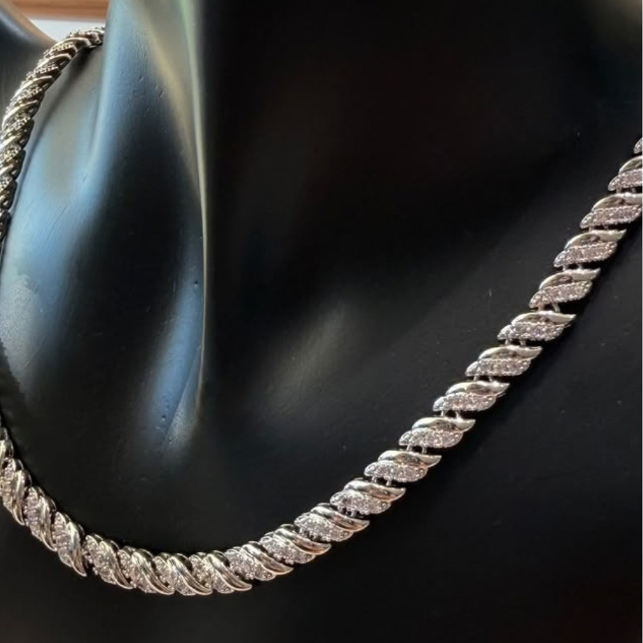 Choker Cravejada - Banho de Rodio