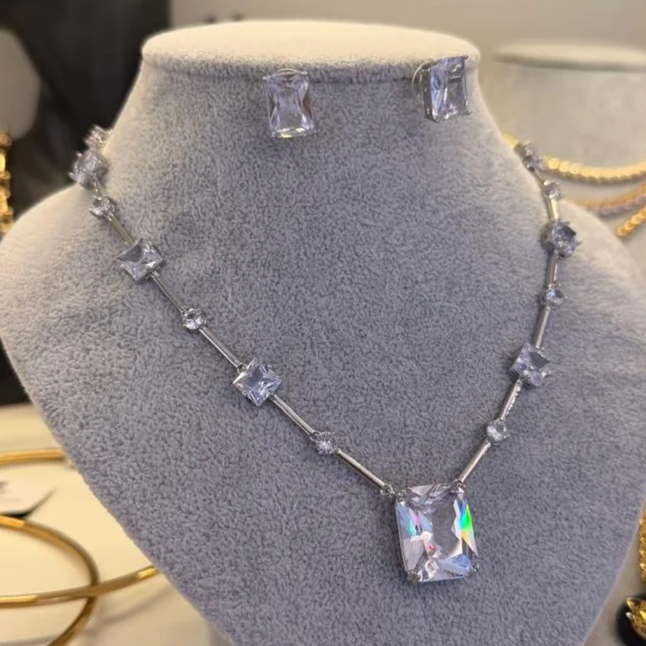 Conjunto de Zirconia Retangular
