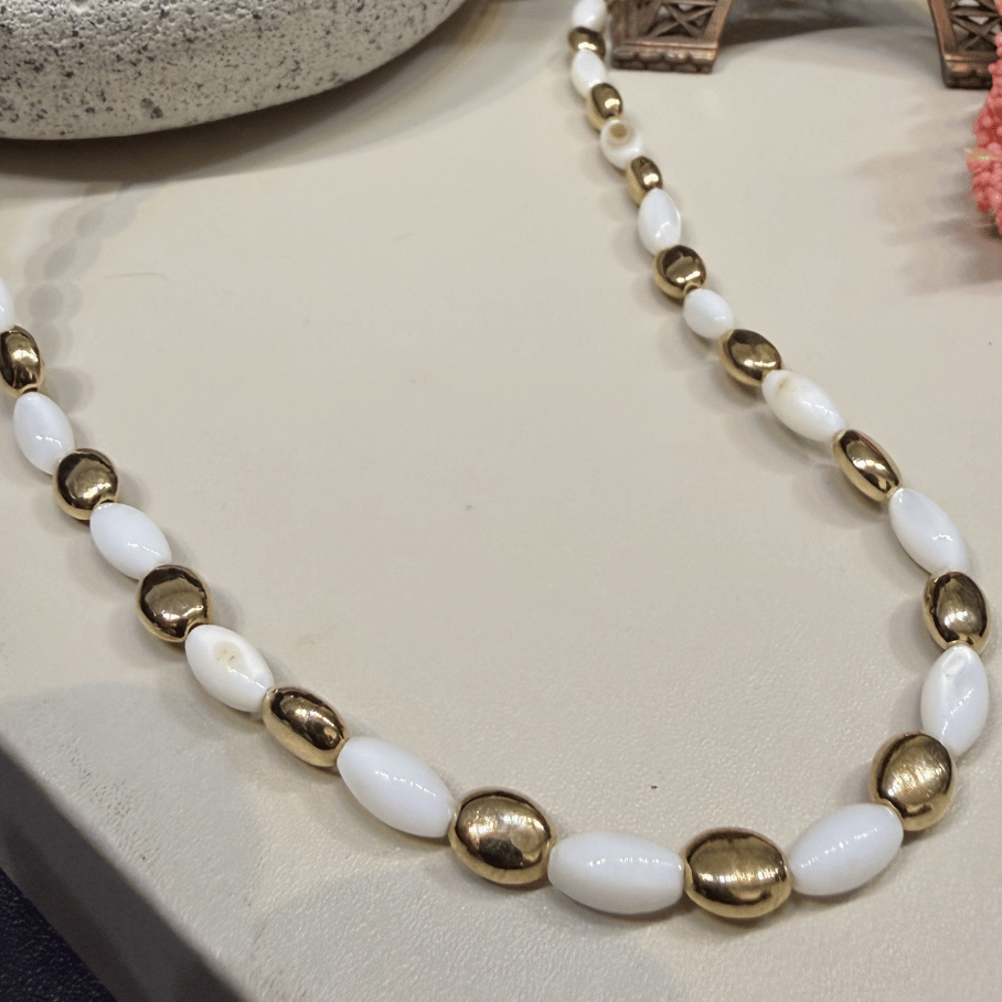 Choker Grão madre pérola - Banho de ouro