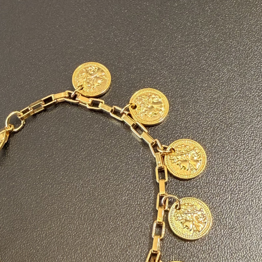 Pulseira de Medalhas - Banho de Ouro